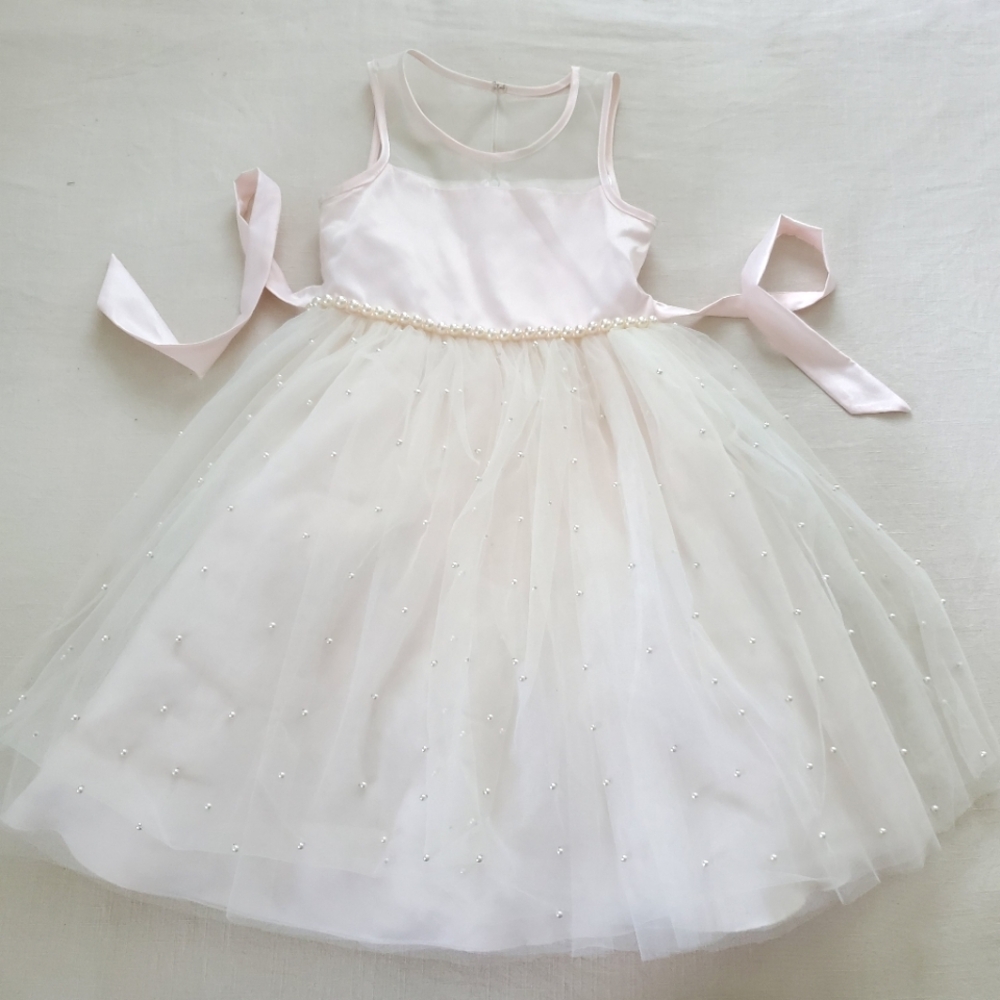 American Princess formal dress pearls kids 10 Flower Girl Party